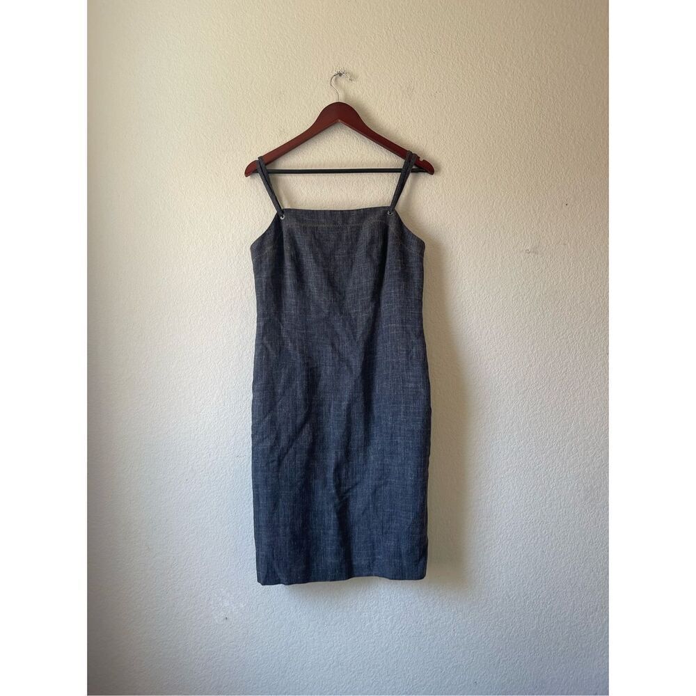 Vintage ann Taylor work career wear linen blend square neck size 10